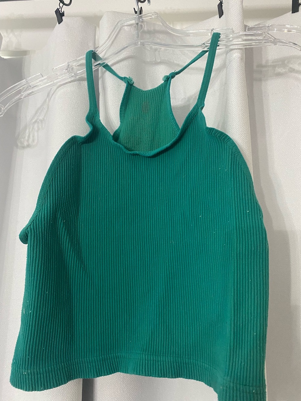 Free People women’s XS Green Ribbed Tank Top - Women's Sleeveless Halter